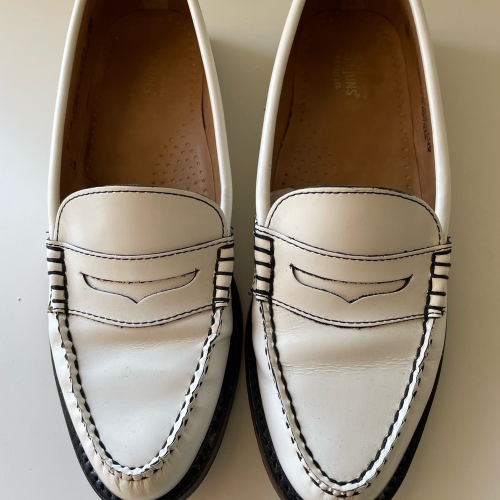 G.H. Bass Weejuns White Loafers